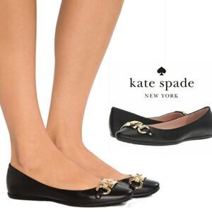 BRAND NEW PHOEBE FLAT IN BLACK LEATHER
